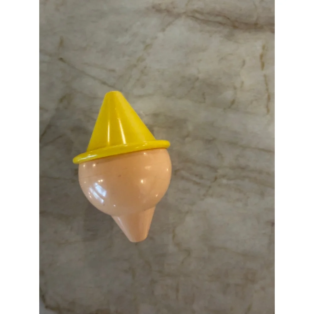 Vintage Baby Little Tikes clown spinning top Yellow & Beige Toy One Size